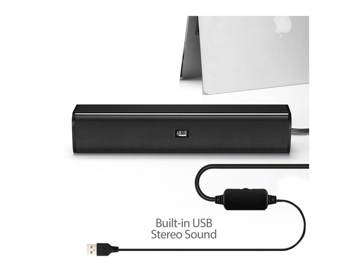 Adesso Speaker Xtream S5 USB Sound Bar Speaker 5Wx2 4ohm 160hz18khz 6ft RTL