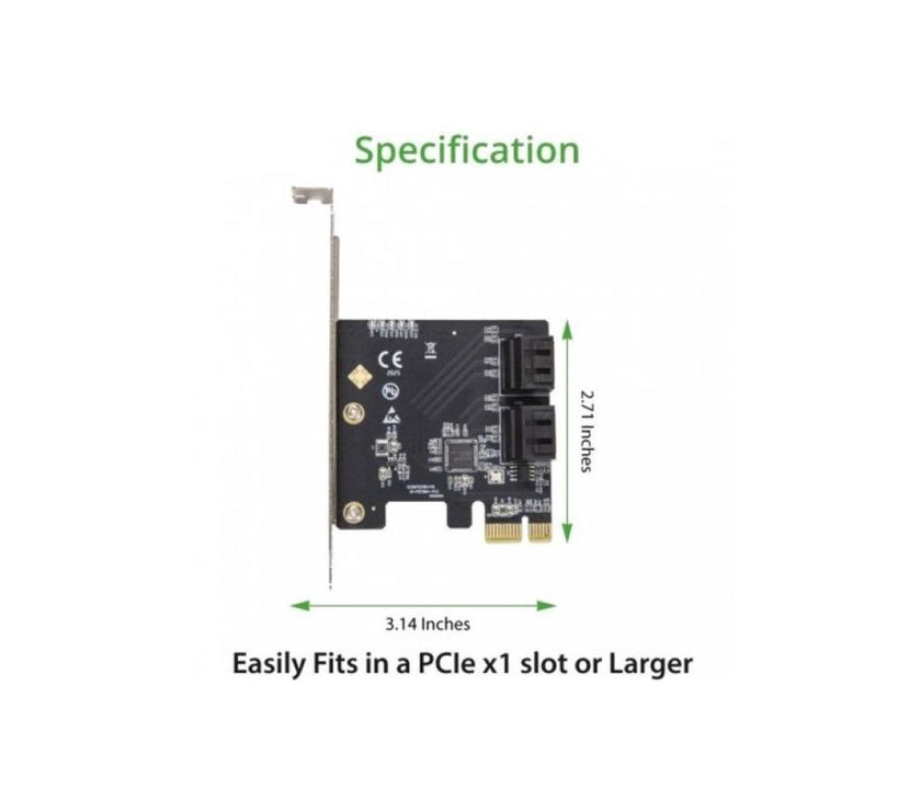 4 Port SATA III PCI-e 3.0 x1 Card Non-Raid with Low Profile Bracket