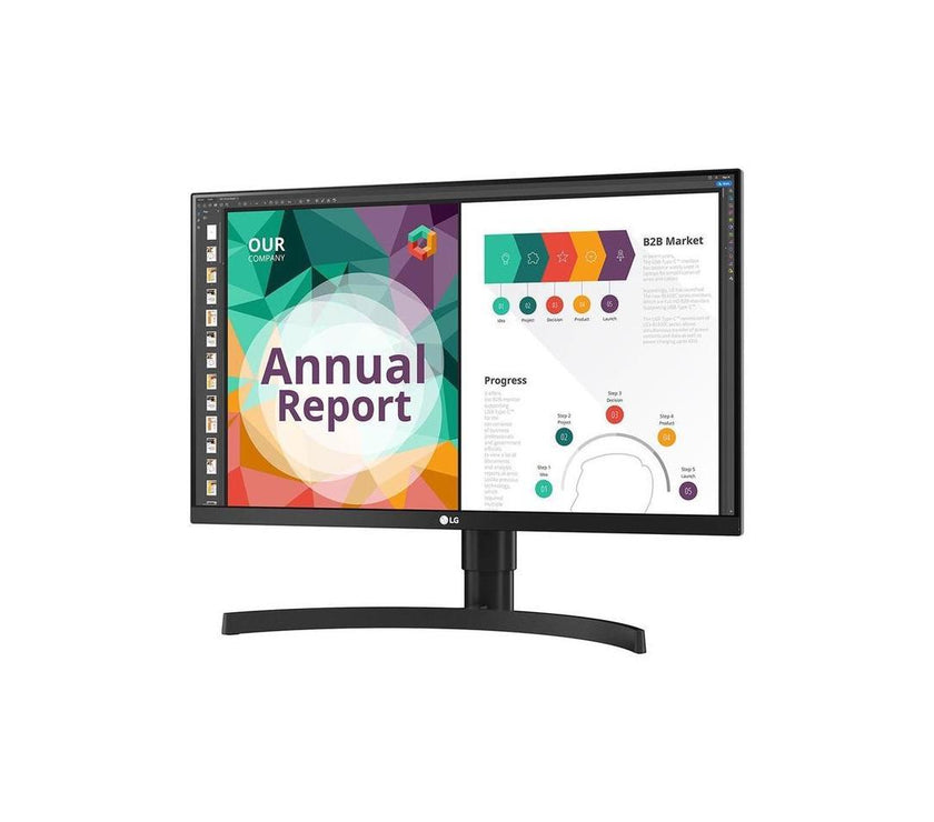 LG 27" IPS UHD Monitor 5 ms FreeSync (AMD Adaptive Sync) 3840 x 2160 (4K) sRGB 99% (CIE1931) Flat Panel 27BN85UN-B