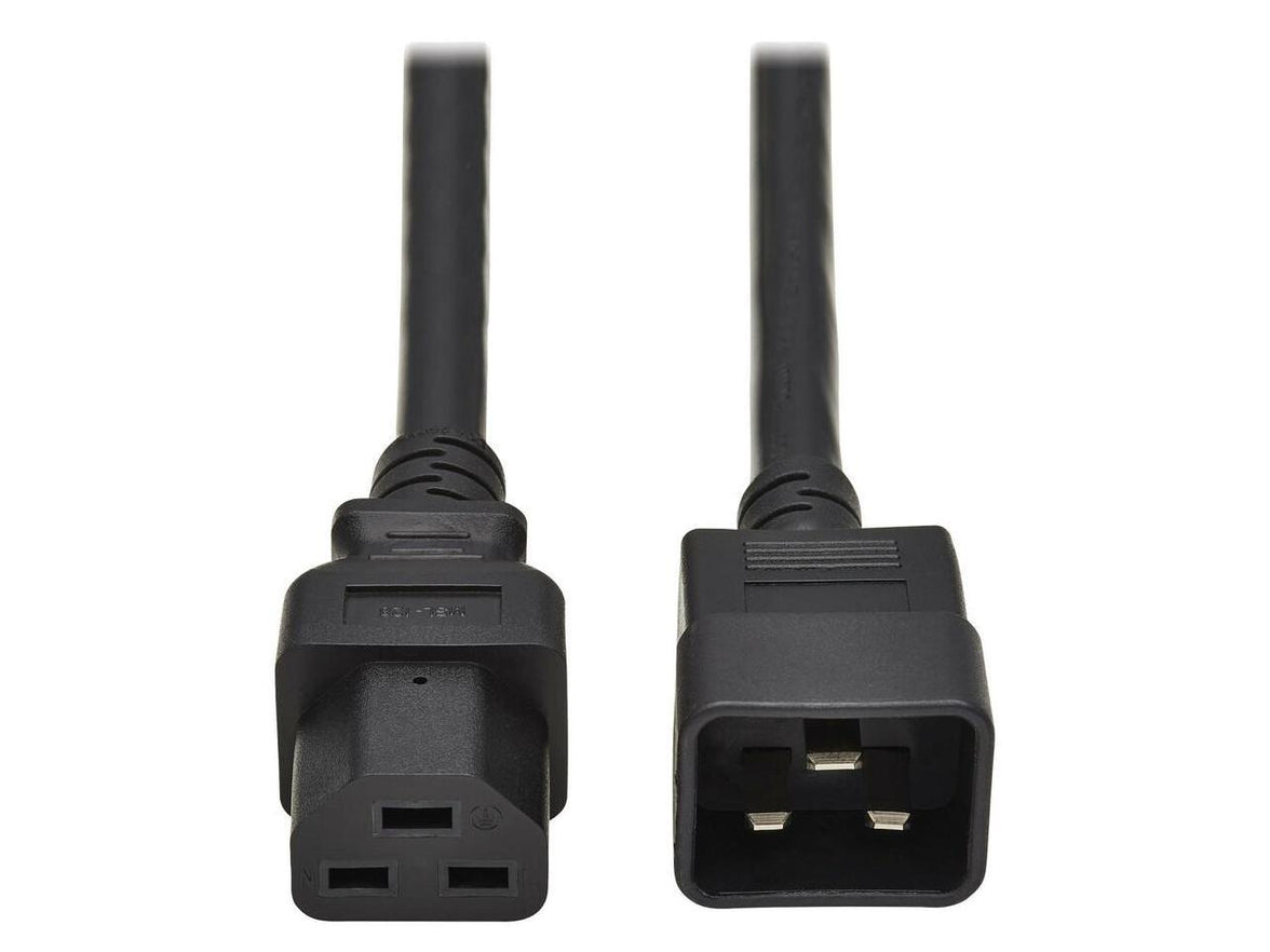 Tripp Lite Power Cord, C20 to C21 - Heavy-Duty, 20A, 250V, 12 AWG, 3 ft. (0.91 m), Black - For Network Switch, PDU, UPS, Router - 250 V AC20 A - Black - 3 ft Cord Length - North America