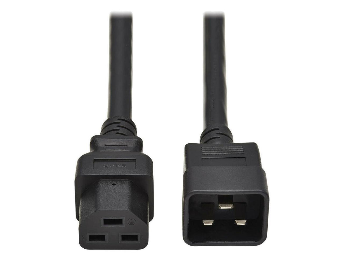 Tripp Lite Power Cord, C20 to C21 - Heavy-Duty, 20A, 250V, 12 AWG, 3 ft. (0.91 m), Black - For Network Switch, PDU, UPS, Router - 250 V AC20 A - Black - 3 ft Cord Length - North America