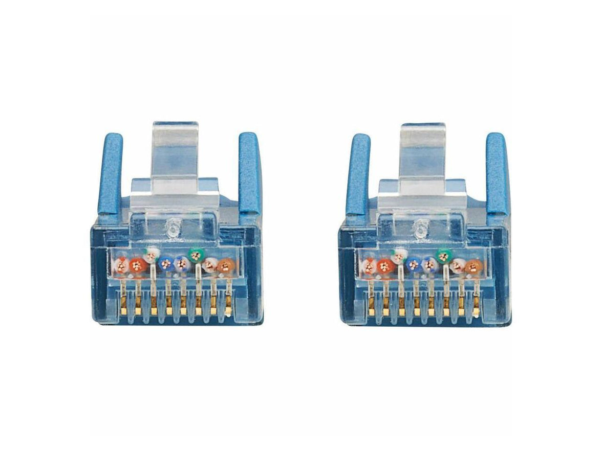 Tripp Lite Cat6 Gigabit Snagless Molded UTP Ethernet Cable (RJ45 M/M), PoE, LSZH, Blue, 0.5 - 6" Category 6 Network Cable for Network Device, Server, Switch, PoE Device, Patch Panel, Printer, Com