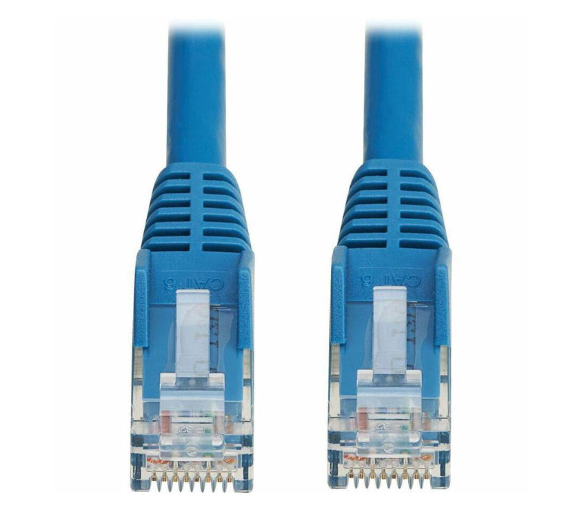 Tripp Lite Cat6 Gigabit Snagless Molded UTP Ethernet Cable (RJ45 M/M), PoE, LSZH, Blue, 0.5 - 6" Category 6 Network Cable for Network Device, Server, Switch, PoE Device, Patch Panel, Printer, Com