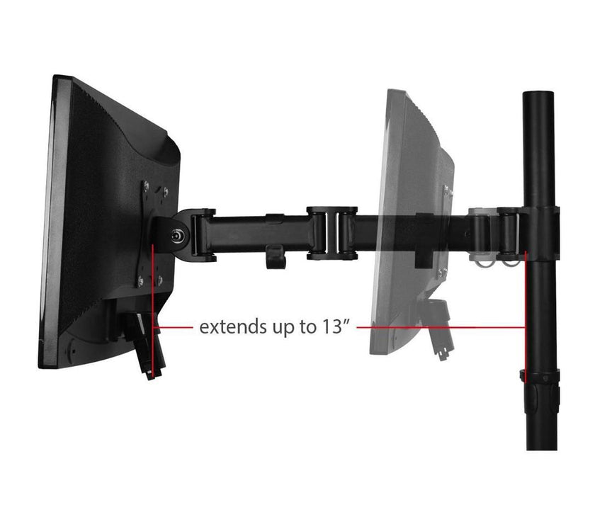 Siig Articulated Freestanding Dual Monitor Desk Stand - 13"-27