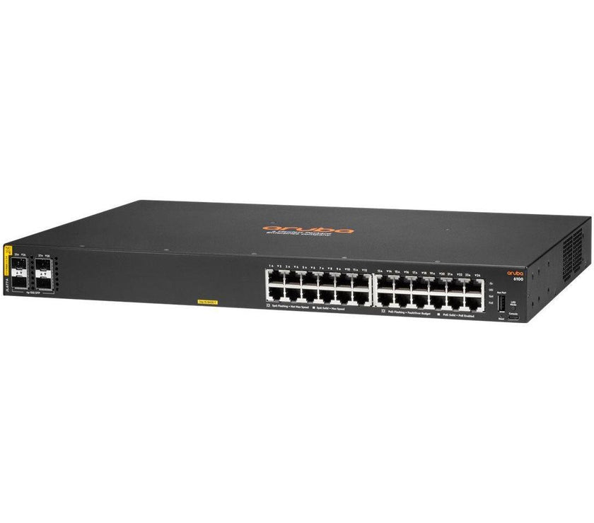 Aruba JL677A 6100 24G Class4 PoE 4SFP+ 370W Switch