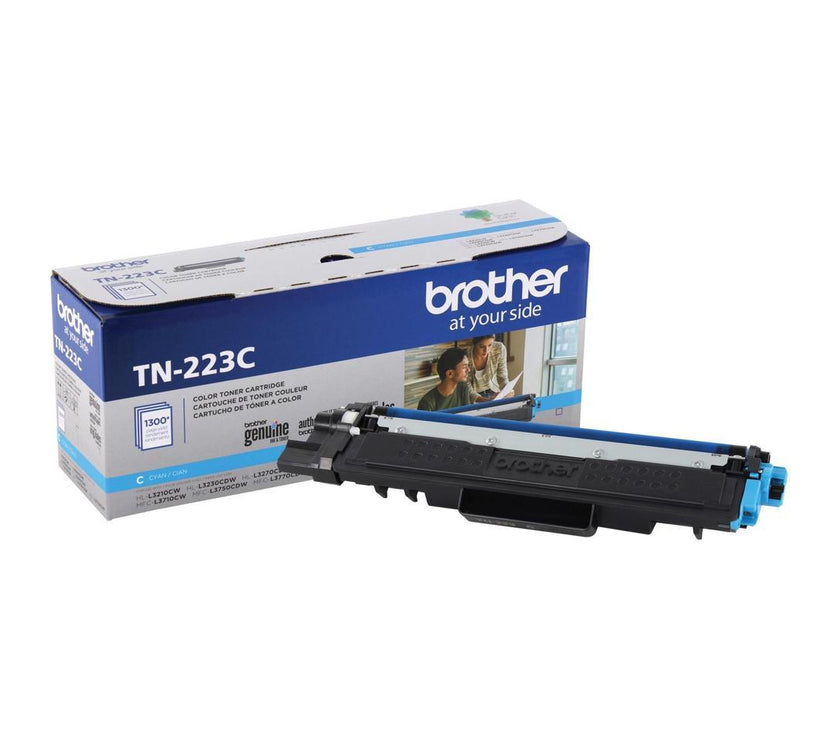 Brother International - TN223C - Brother Genuine TN-223C Standard Yield Cyan Toner Cartridge - Laser - Standard Yield -