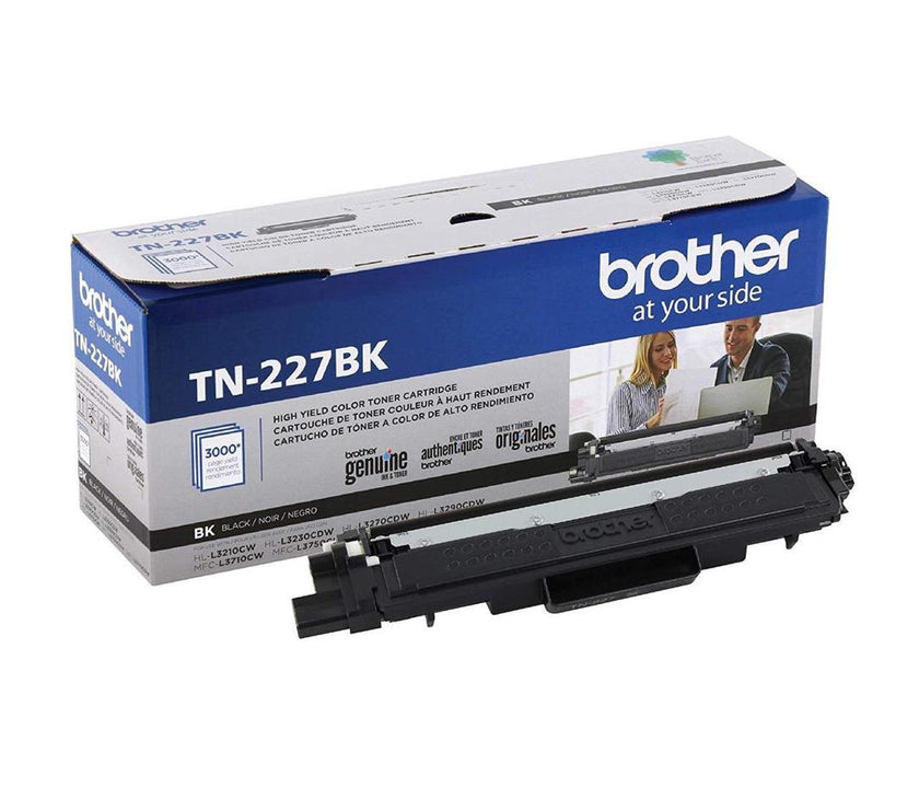 Brother International - TN227BK - Brother Genuine TN-227BK High Yield Black Toner Cartridge - Laser - High Yield - 3000 Pages