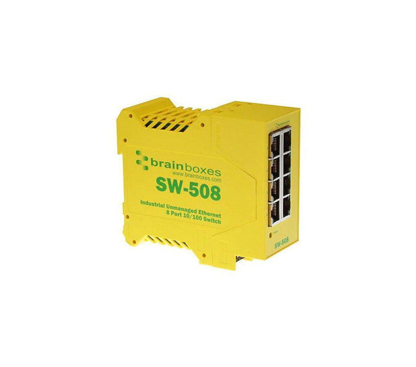 BRAINBOXES SW-508 INDUSTRIAL ETHERNET 8PORT SW