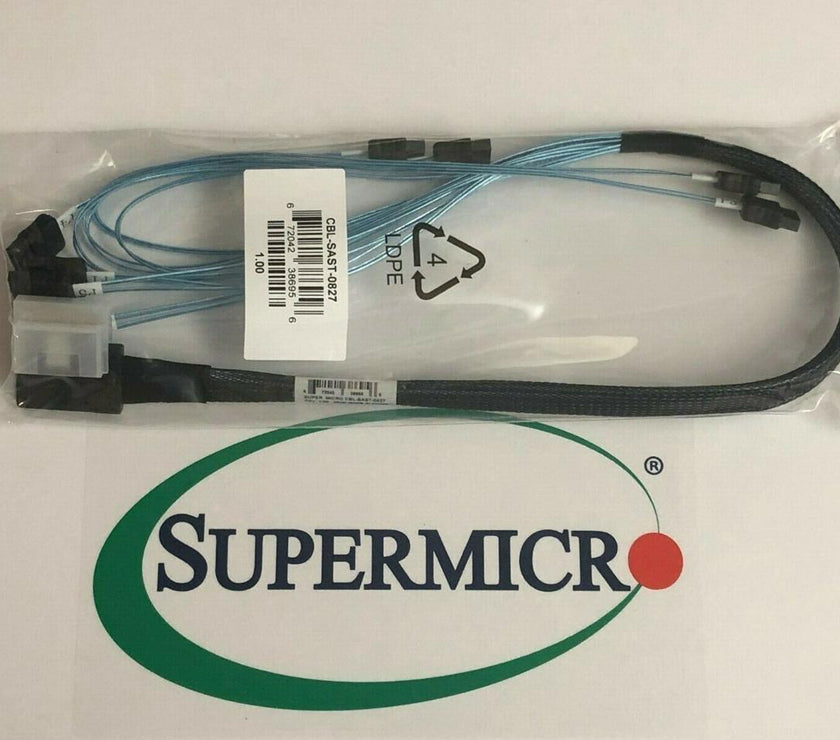 Supermicro CBL-SAST-0827 SLIMLINE SAS x8 (LA) to 8 SATA x4,INT, 70CM,32AWG