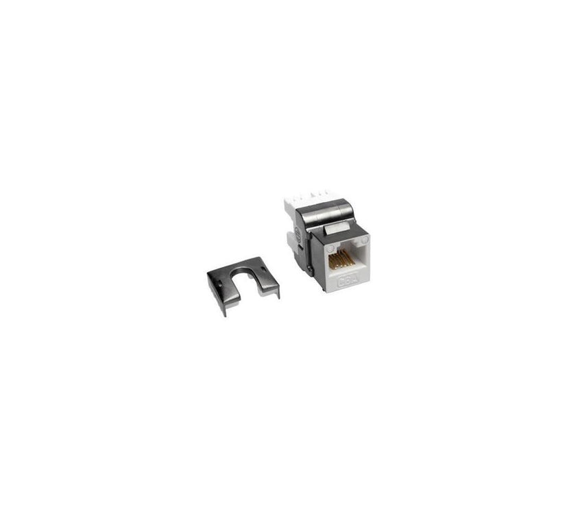 Tripp Lite Cat6a 110-Style Punchdown RJ45 Keystone Jack, White, TAA