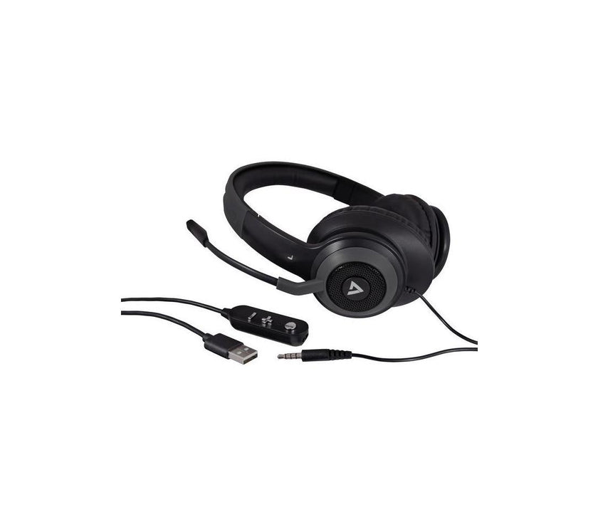 V7 Premium Over-Ear Stereo Headset with Boom Mic HC701
