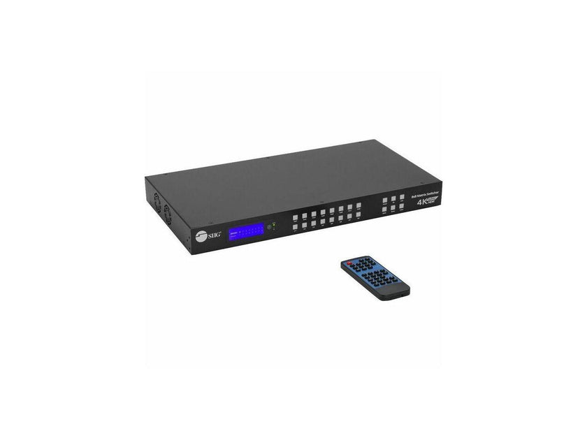 SIIG 8x8 HDMI 4K60Hz Matrix Switcher with LCD 18Gbps Downscaling EDID Management ARC Audio Embedded/Extraction 
Bulk Pack