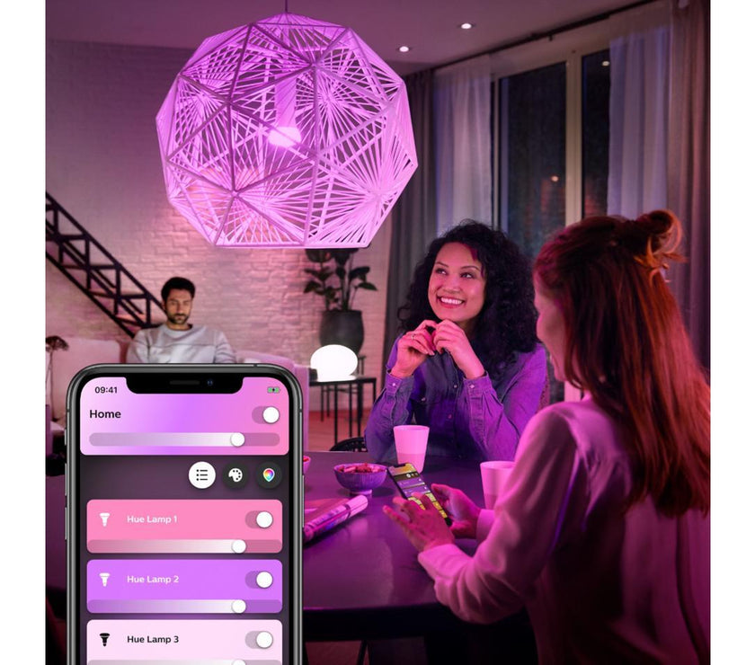 Philips Hue White and Color Ambiance 2-Pack A19 LED Smart Bulb