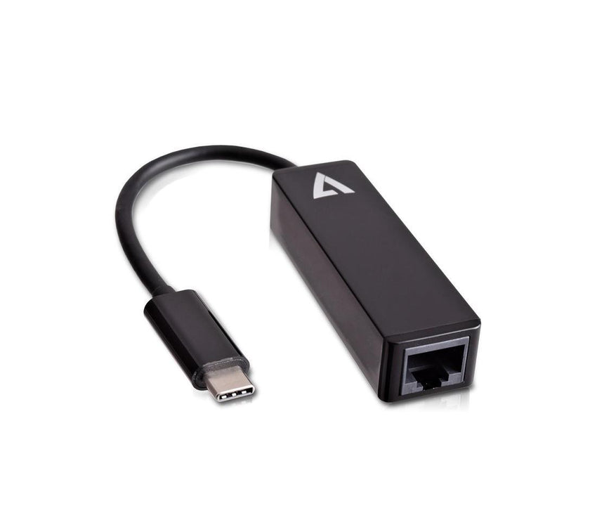 V7 Black Usb Video Adapter Usb-C Male To Rj45 Male