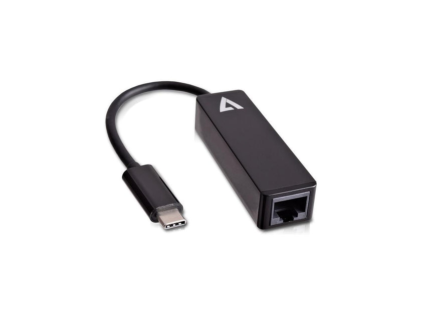 V7 Black Usb Video Adapter Usb-C Male To Rj45 Male