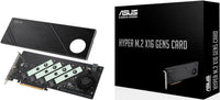 ASUS Hyper M.2 x16 Gen5 Card (PCIe 5.0/4.0) 4x NVMe M.2 (2242/2260/2280/22110)