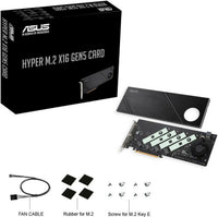 ASUS Hyper M.2 x16 Gen5 Card (PCIe 5.0/4.0) 4x NVMe M.2 (2242/2260/2280/22110)