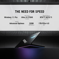 ASUS ROG Strix Scar- 18" GeForce RTX 5070 Ti Laptop GPU - Intel Core Ultra 9 275HX - 32GB Memory - 1 TB PCIe SSD - Windows 11 Pro - GAMING LAPTOP - 240 Hz (G835LR-XS96)
