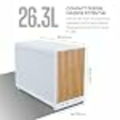 Lian Li A3-mATX PC Case - Wood Edition - Micro ATX Case - Supports 360mm AIO Cooler & 415mm GPU - Wood Front Panel - No Fans Included - White (A3W-WD)