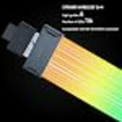 Lian Li Strimer Wireless 16-Pin GPU RGB Power Extension Cable, 2.4GHz Wireless Lighting Control, 370mm (14.56 in) 8 Light Guides, Controller Required (Not Included) (PW16-81W)